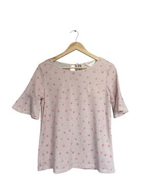 NWT LC Lauren Conrad Striped Strawberry Top
